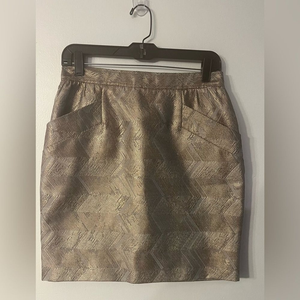 Molly Bracken Gold Silver Mini Skirt with Pocket Small